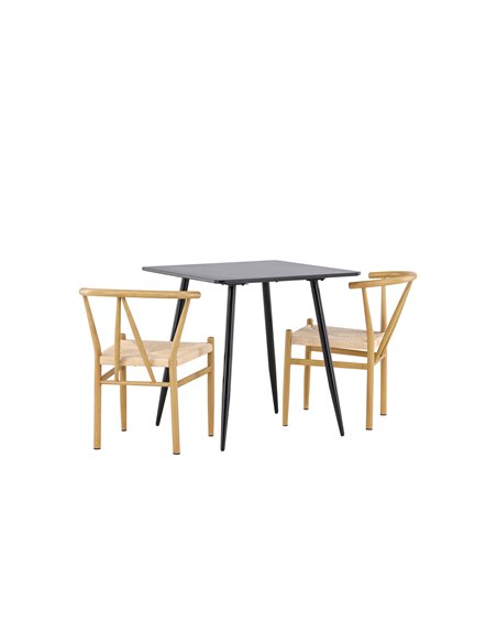 Matgrupp Polar med Alfons matstolar, 75 × 75 cm