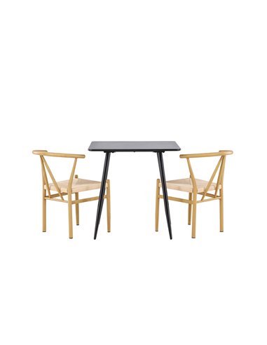 Matgrupp Polar med Alfons matstolar, 75 × 75 cm