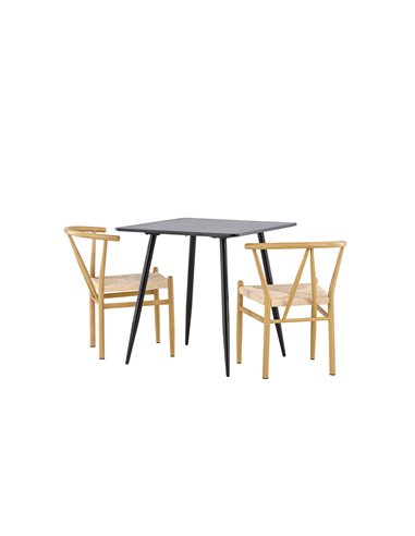 Matgrupp Polar med Alfons matstolar, 75 × 75 cm