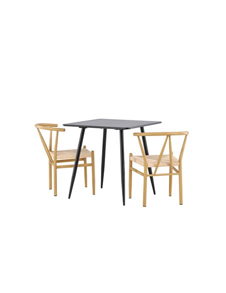 Matgrupp Polar med Alfons matstolar, 75 × 75 cm