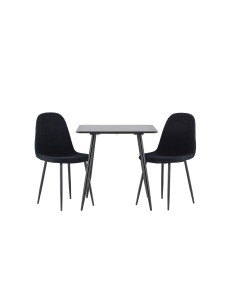Matgrupp Polar med Polar matstolar, 75 × 75 cm