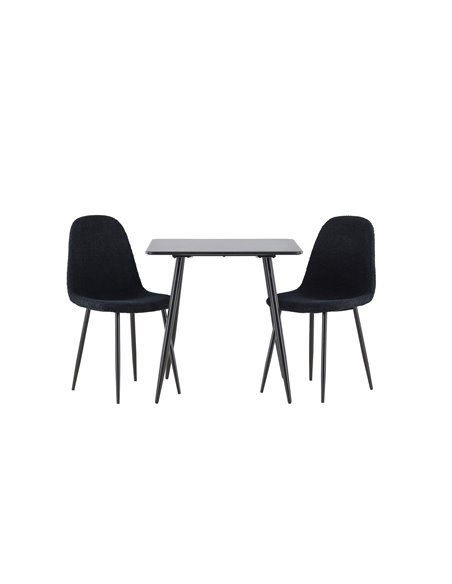 Matgrupp Polar med Polar matstolar, 75 × 75 cm