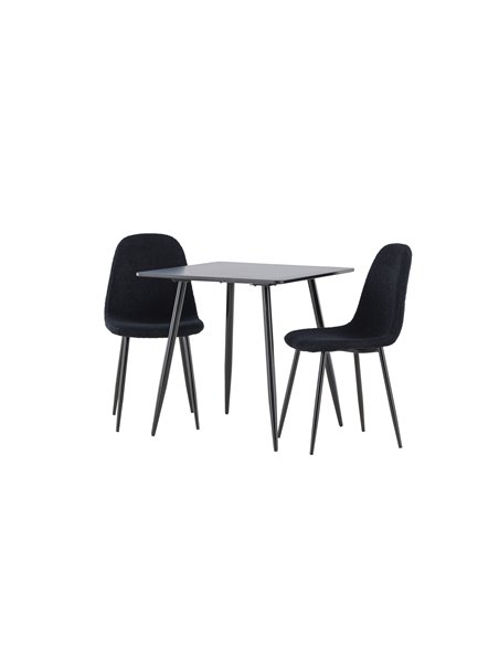 Matgrupp Polar med Polar matstolar, 75 × 75 cm