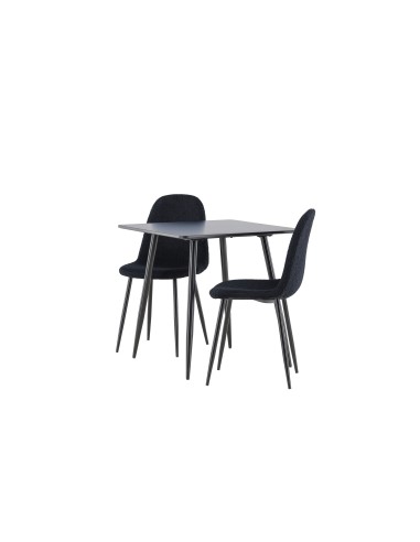 Matgrupp Polar med Polar matstolar, 75 × 75 cm