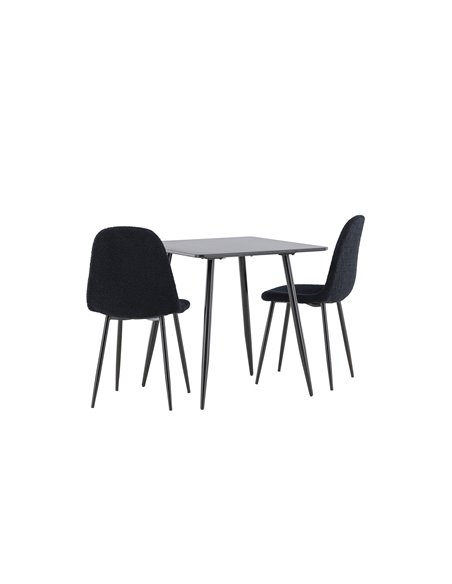 Matgrupp Polar med Polar matstolar, 75 × 75 cm