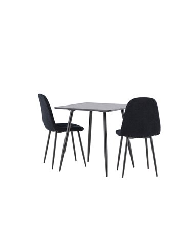 Matgrupp Polar med Polar matstolar, 75 × 75 cm