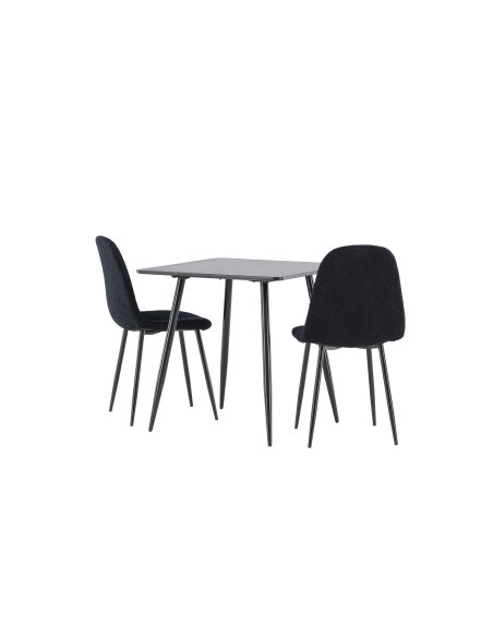 Matgrupp Polar med Polar matstolar, 75 × 75 cm