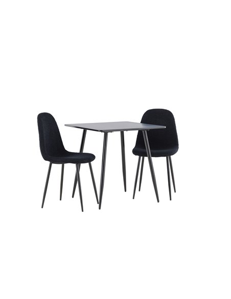 Matgrupp Polar med Polar matstolar, 75 × 75 cm