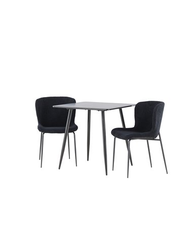 Matgrupp Polar med Modesto matstolar, 75 × 75 cm