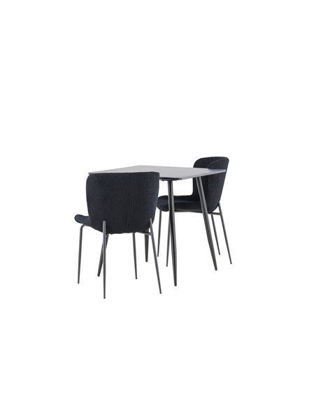 Matgrupp Polar med Modesto matstolar, 75 × 75 cm