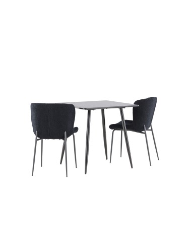 Matgrupp Polar med Modesto matstolar, 75 × 75 cm