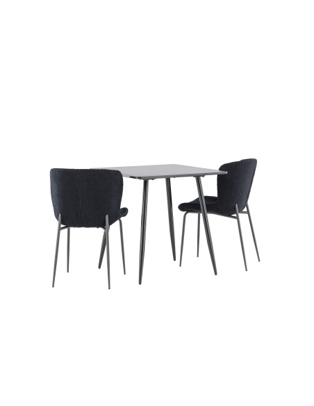 Matgrupp Polar med Modesto matstolar, 75 × 75 cm