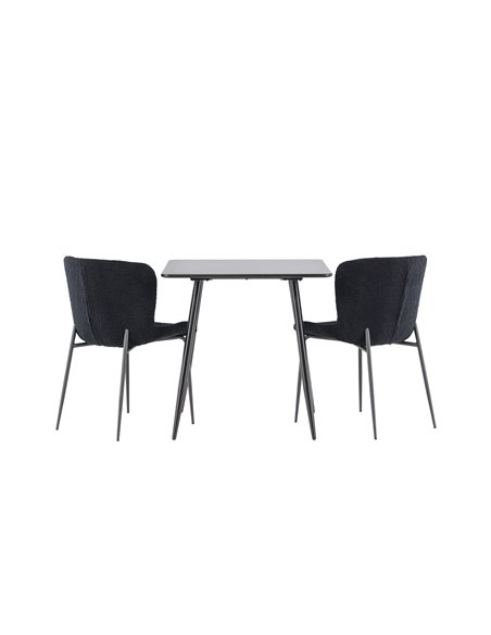 Matgrupp Polar med Modesto matstolar, 75 × 75 cm