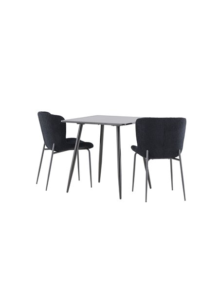 Matgrupp Polar med Modesto matstolar, 75 × 75 cm