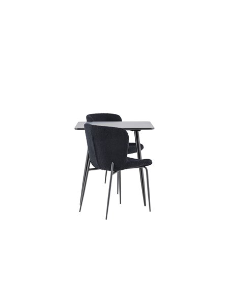 Matgrupp Polar med Modesto matstolar, 75 × 75 cm