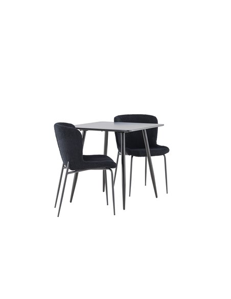 Matgrupp Polar med Modesto matstolar, 75 × 75 cm