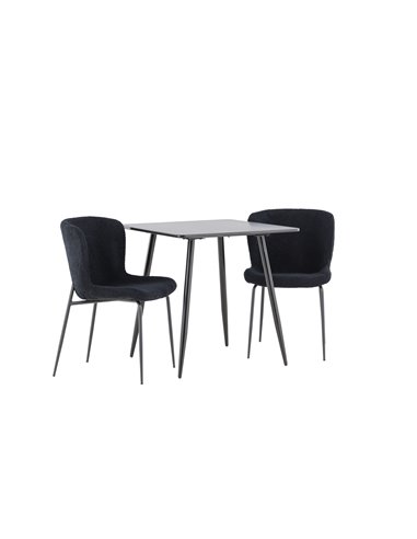 Matgrupp Polar med Modesto matstolar, 75 × 75 cm