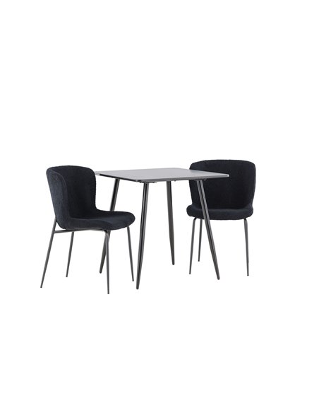 Matgrupp Polar med Modesto matstolar, 75 × 75 cm