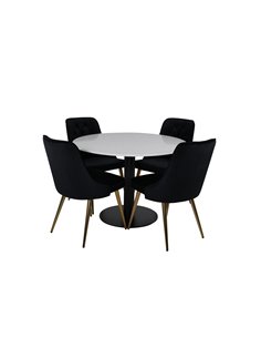 Matgrupp Razzia med Velvet Deluxe matstolar