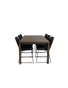Matgrupp Slider med Muce matstolar, 170 × 95 cm