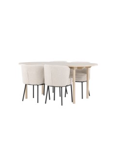 Matgrupp Andy med Agnes matstolar, 180 × 90 cm 2