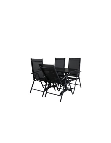 Matgrupp Denver med Break matstolar, 120 × 69 cm