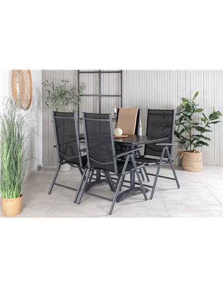 Matgrupp Denver med Break matstolar, 120 × 69 cm