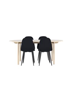 Matgrupp Andy med Polar matstolar, 180 × 90 cm