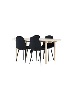 Matgrupp Andy med Polar matstolar, 180 × 90 cm 2
