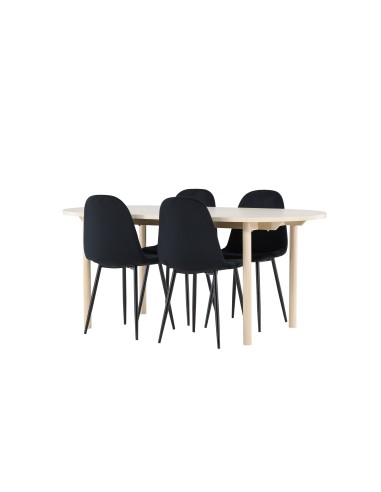 Matgrupp Andy med Polar matstolar, 180 × 90 cm