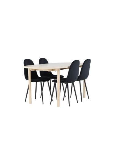 Matgrupp Andy med Polar matstolar, 180 × 90 cm