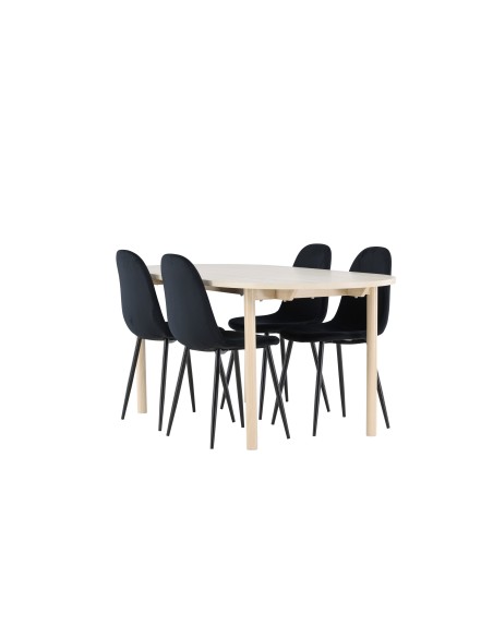 Matgrupp Andy med Polar matstolar, 180 × 90 cm