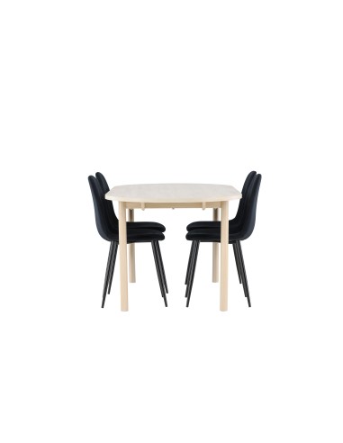 Matgrupp Andy med Polar matstolar, 180 × 90 cm