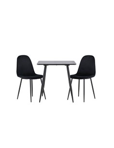 Matgrupp Polar med Polar matstolar, 75 × 75 cm