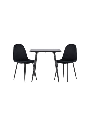 Matgrupp Polar med Polar matstolar, 75 × 75 cm