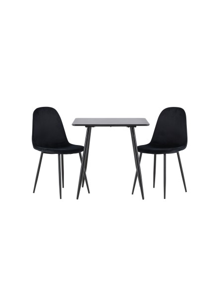 Matgrupp Polar med Polar matstolar, 75 × 75 cm