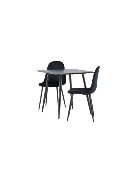Matgrupp Polar med Polar matstolar, 75 × 75 cm