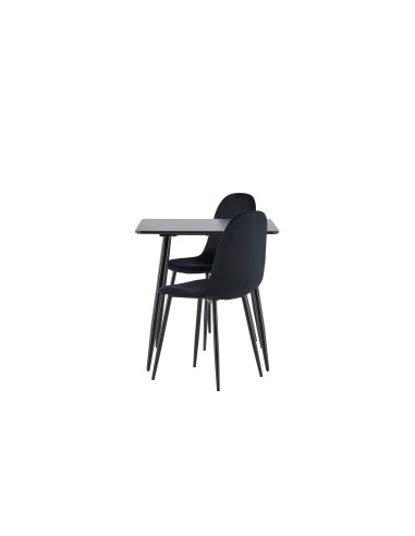 Matgrupp Polar med Polar matstolar, 75 × 75 cm