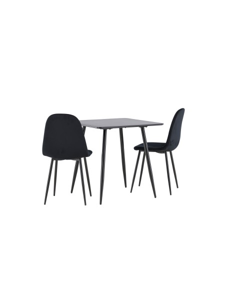 Matgrupp Polar med Polar matstolar, 75 × 75 cm
