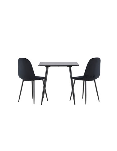 Matgrupp Polar med Polar matstolar, 75 × 75 cm