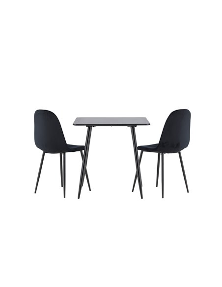 Matgrupp Polar med Polar matstolar, 75 × 75 cm