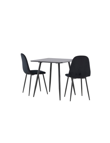 Matgrupp Polar med Polar matstolar, 75 × 75 cm