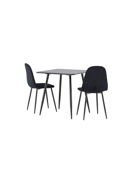 Matgrupp Polar med Polar matstolar, 75 × 75 cm