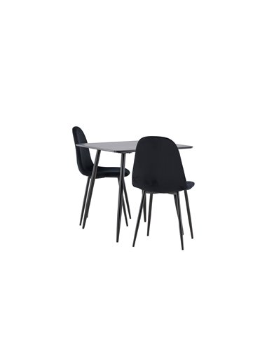 Matgrupp Polar med Polar matstolar, 75 × 75 cm