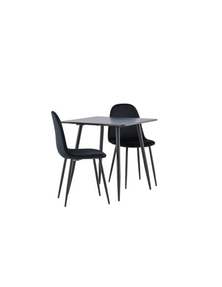 Matgrupp Polar med Polar matstolar, 75 × 75 cm