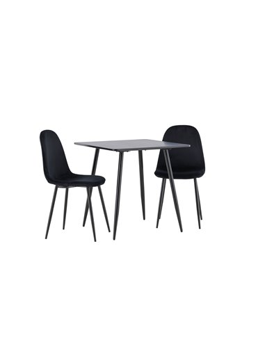 Matgrupp Polar med Polar matstolar, 75 × 75 cm
