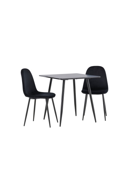 Matgrupp Polar med Polar matstolar, 75 × 75 cm