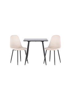 Matgrupp Polar med Polar matstolar, 75 × 75 cm