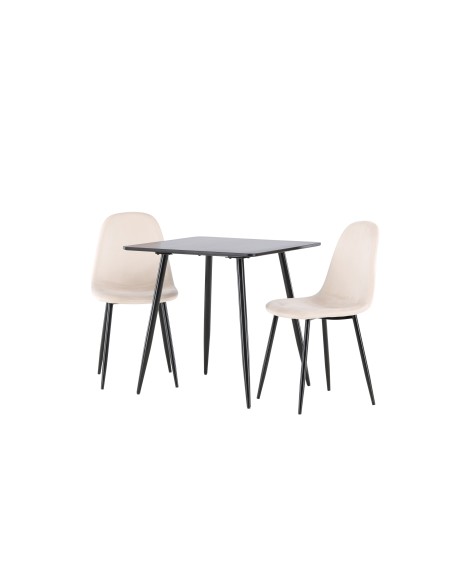 Matgrupp Polar med Polar matstolar, 75 × 75 cm