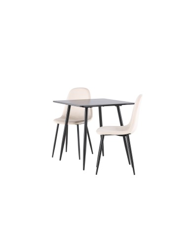 Matgrupp Polar med Polar matstolar, 75 × 75 cm